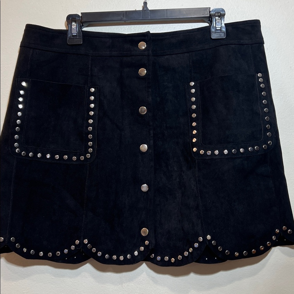 AQUA Faux suede mini skirt Size XXL - Picture 7 of 16